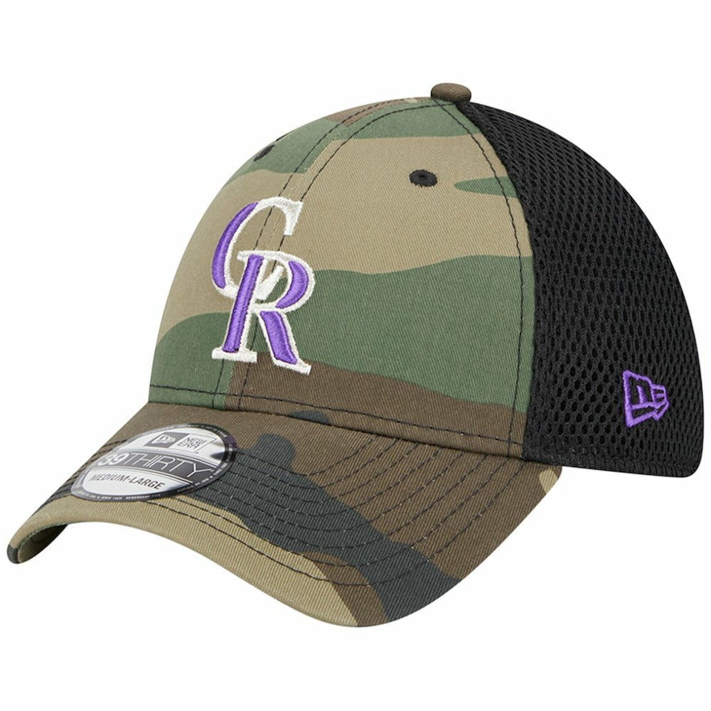 Colorado Rockies New Era Team Neo 39THIRTY Flex Hat - Camo Hats