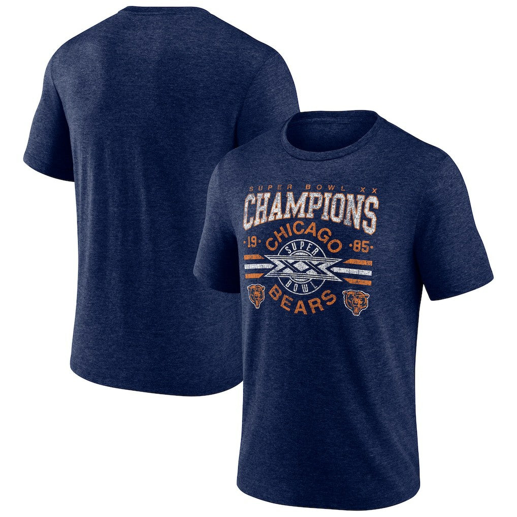 Chicago Bears Old Fashioned Tri-Blend T-Shirt - Navy T-shirts