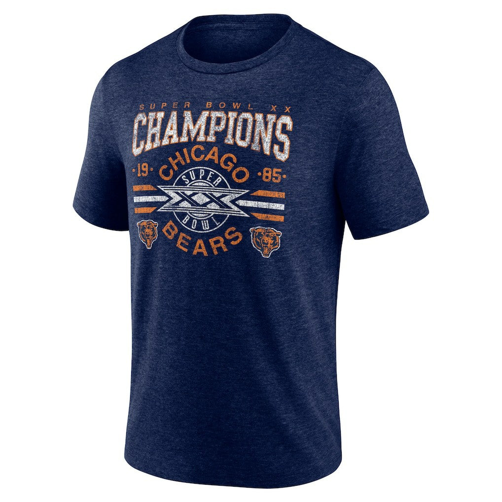 Chicago Bears Old Fashioned Tri-Blend T-Shirt - Navy T-shirts