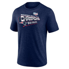 New England Patriots Hometown Old-Fashioned Super Bowl XXXVI Champions Tri-Blend T-Shirt - Navy T-shirts