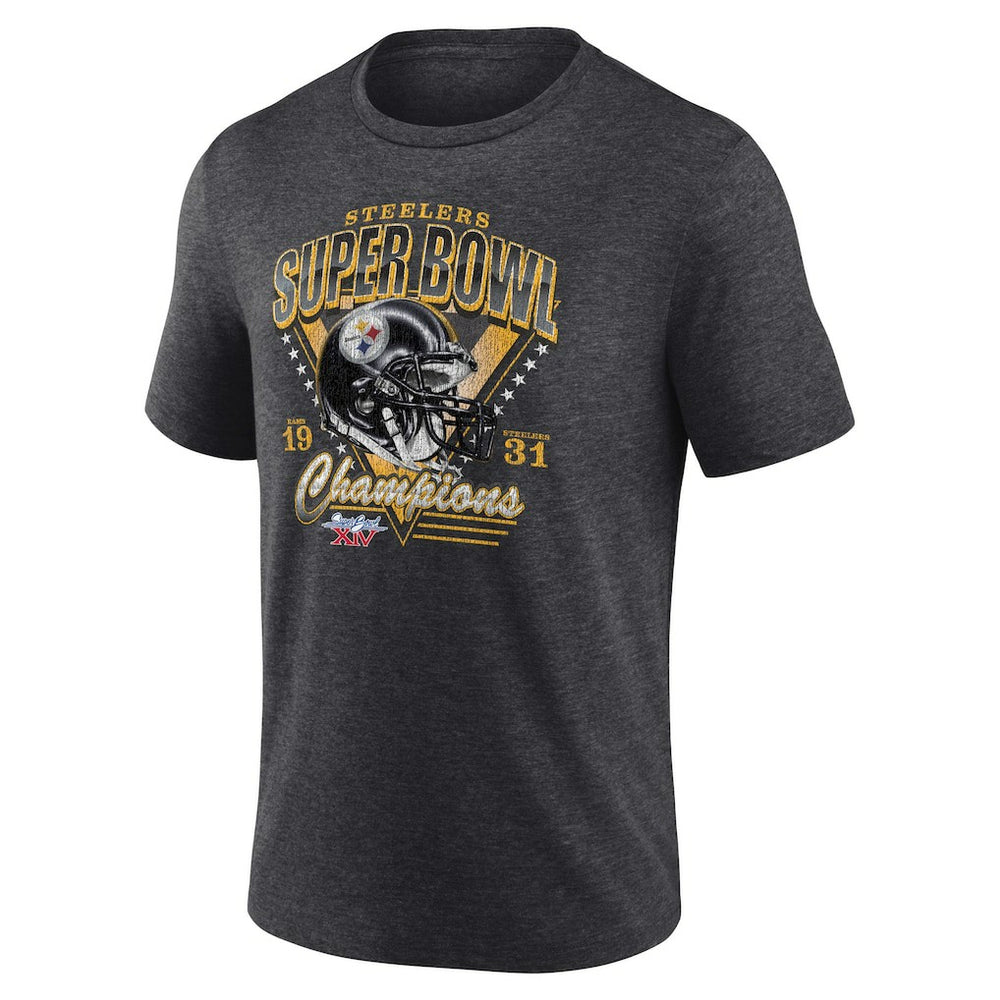 Pittsburgh Steelers Hometown Old-Fashioned Super Bowl XIV Champions Tri-Blend T-Shirt - Charcoal T-shirts