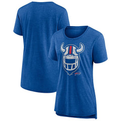 Buffalo Bills Women's Hometown First Down Tri-Blend T-Shirt - Heather Royal T-shirts