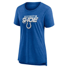 Indianapolis Colts Women's Hometown First Down Tri-Blend T-Shirt - Heather Royal T-shirts