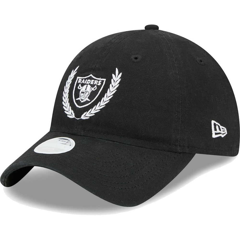 Las Vegas Raiders New Era Women's Leaves 9TWENTY Adjustable Hat - Black Hats