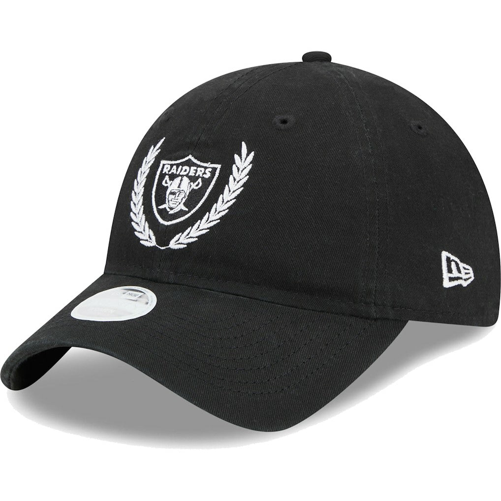 Las Vegas Raiders New Era Women's Leaves 9TWENTY Adjustable Hat - Black Hats
