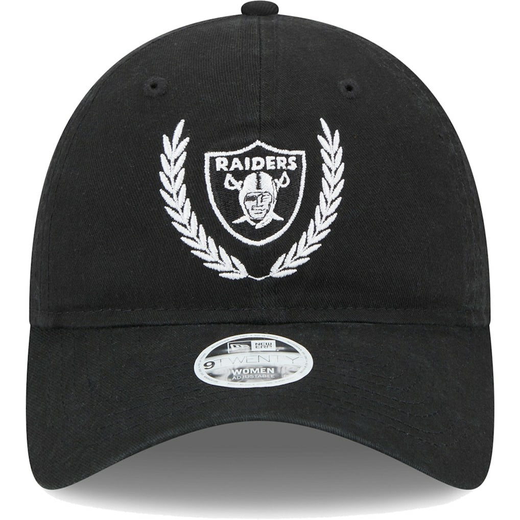 Las Vegas Raiders New Era Women's Leaves 9TWENTY Adjustable Hat - Black Hats