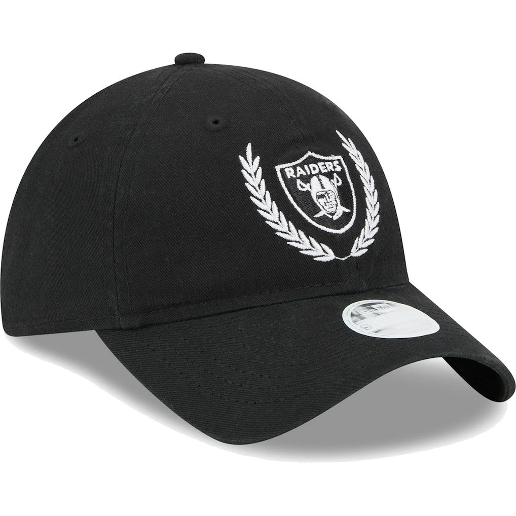 Las Vegas Raiders New Era Women's Leaves 9TWENTY Adjustable Hat - Black Hats