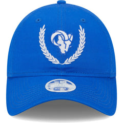 Los Angeles Rams New Era Women's Leaves 9TWENTY Adjustable Hat - Royal Hats