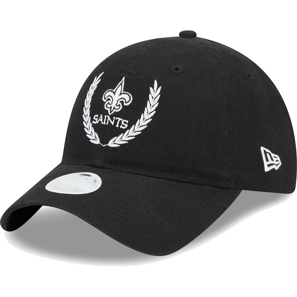 New Orleans Saints New Era Women's Leaves 9TWENTY Adjustable Hat - Black Hats