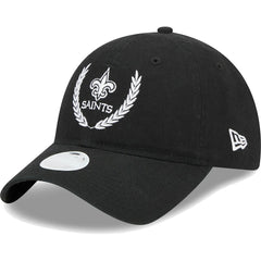 New Orleans Saints New Era Women's Leaves 9TWENTY Adjustable Hat - Black Hats