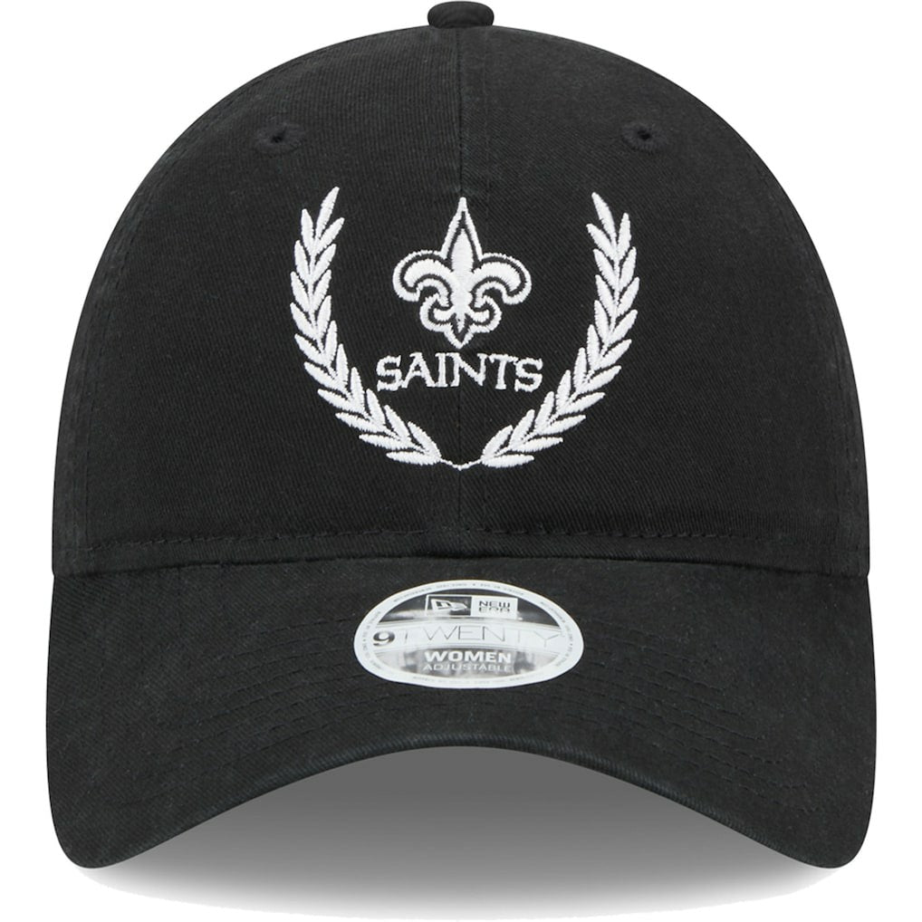New Orleans Saints New Era Women's Leaves 9TWENTY Adjustable Hat - Black Hats
