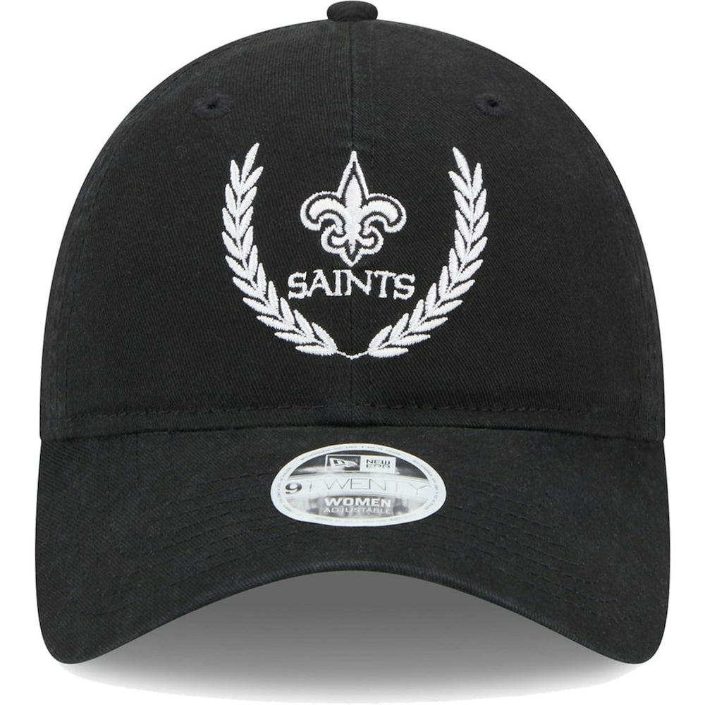 New Orleans Saints New Era Women's Leaves 9TWENTY Adjustable Hat - Black Hats