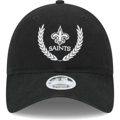 New Orleans Saints New Era Women's Leaves 9TWENTY Adjustable Hat - Black Hats