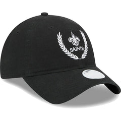 New Orleans Saints New Era Women's Leaves 9TWENTY Adjustable Hat - Black Hats