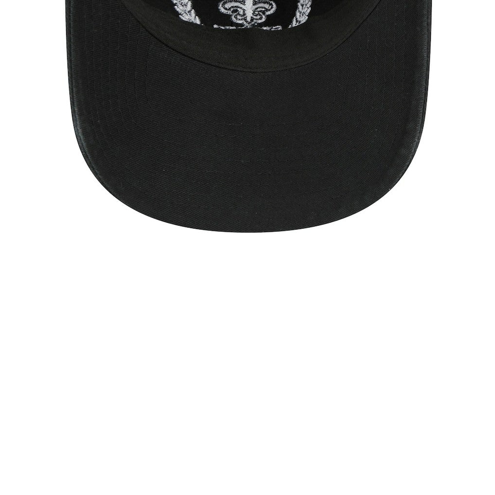 New Orleans Saints New Era Women's Leaves 9TWENTY Adjustable Hat - Black Hats