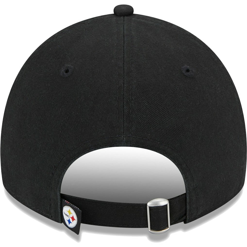 Pittsburgh Steelers New Era Women's Leaves 9TWENTY Adjustable Hat - Black Hats