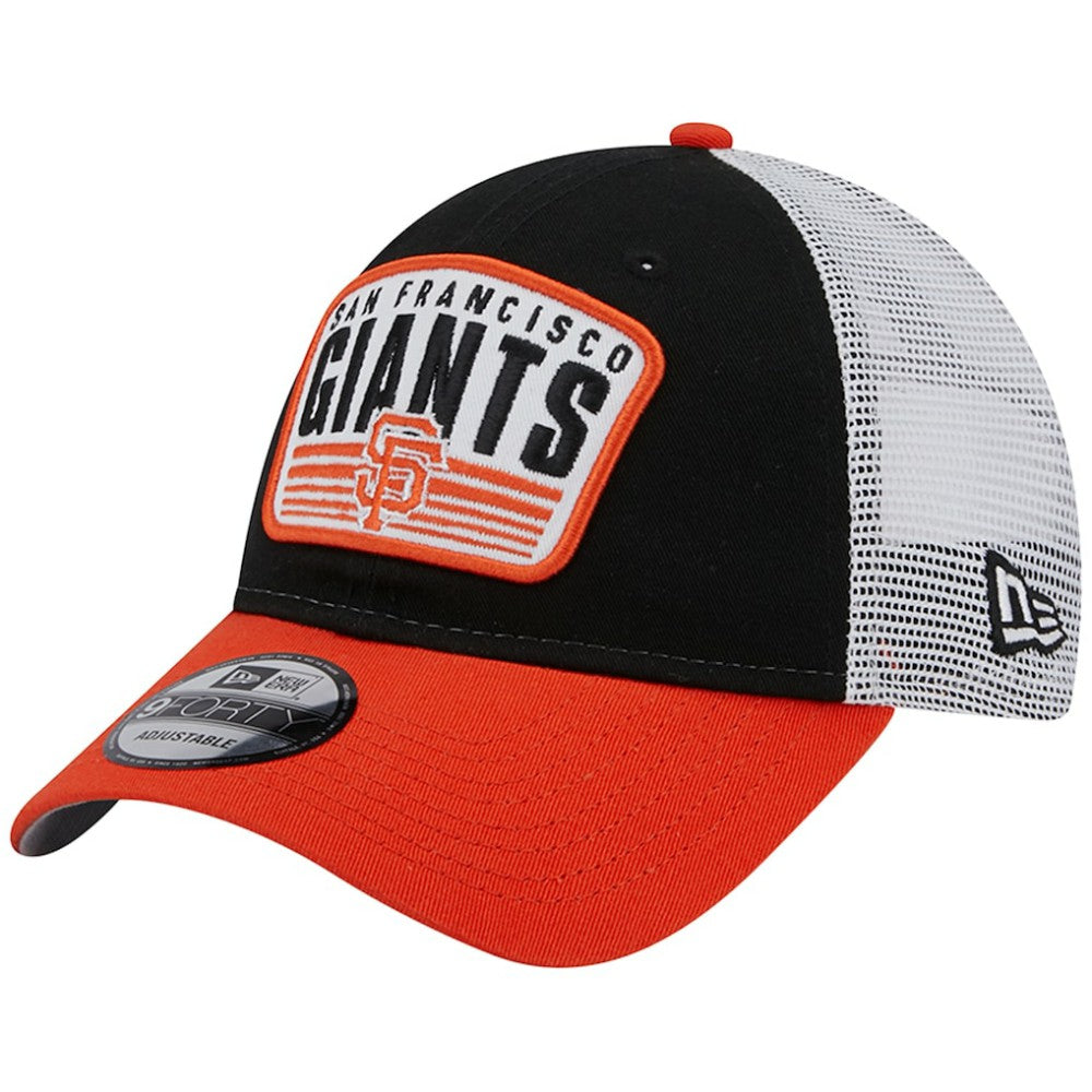 San Francisco Giants New Era Two-Tone Patch 9FORTY Snapback Hat - Black Hats