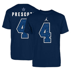 Dak Prescott Dallas Cowboys Jordan Brand Name & Number T-Shirt - Navy T-shirts