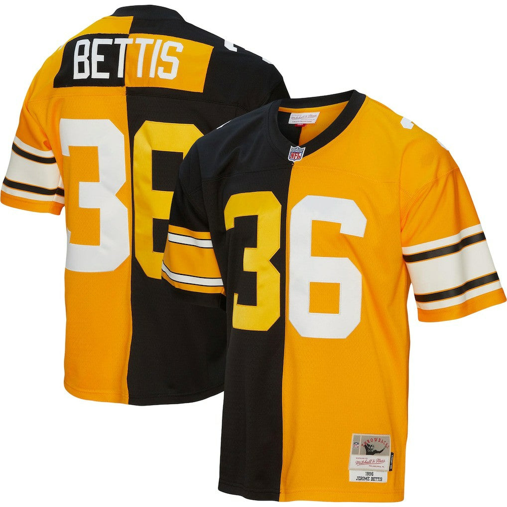 Jerome Bettis Pittsburgh Steelers 1996 Split Legacy Replica Jersey - Black/Gold Jerseys