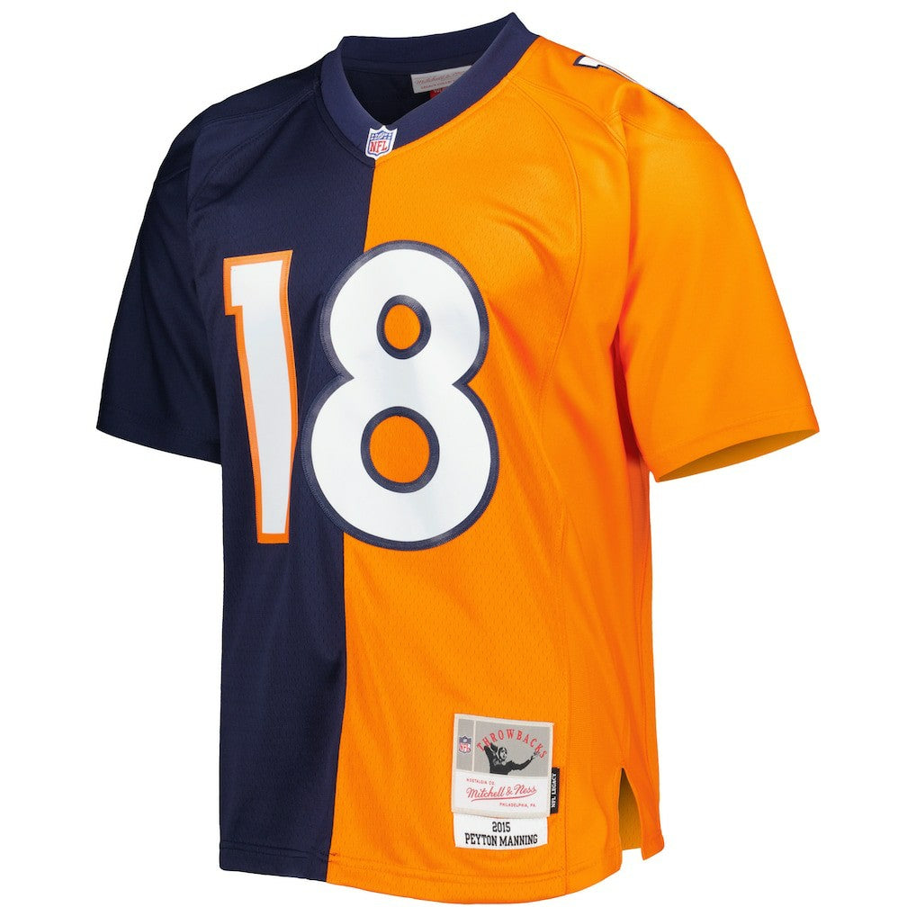 Peyton Manning Denver Broncos 2015 Split Legacy Replica Jersey - Navy/Orange Jerseys