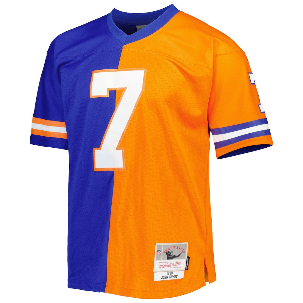 John Elway Denver Broncos 1990 Split Legacy Replica Jersey - Royal/Orange Jerseys