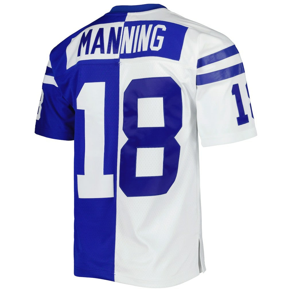 Peyton Manning Indianapolis Colts 1998 Split Legacy Replica Jersey - Royal/White Jerseys