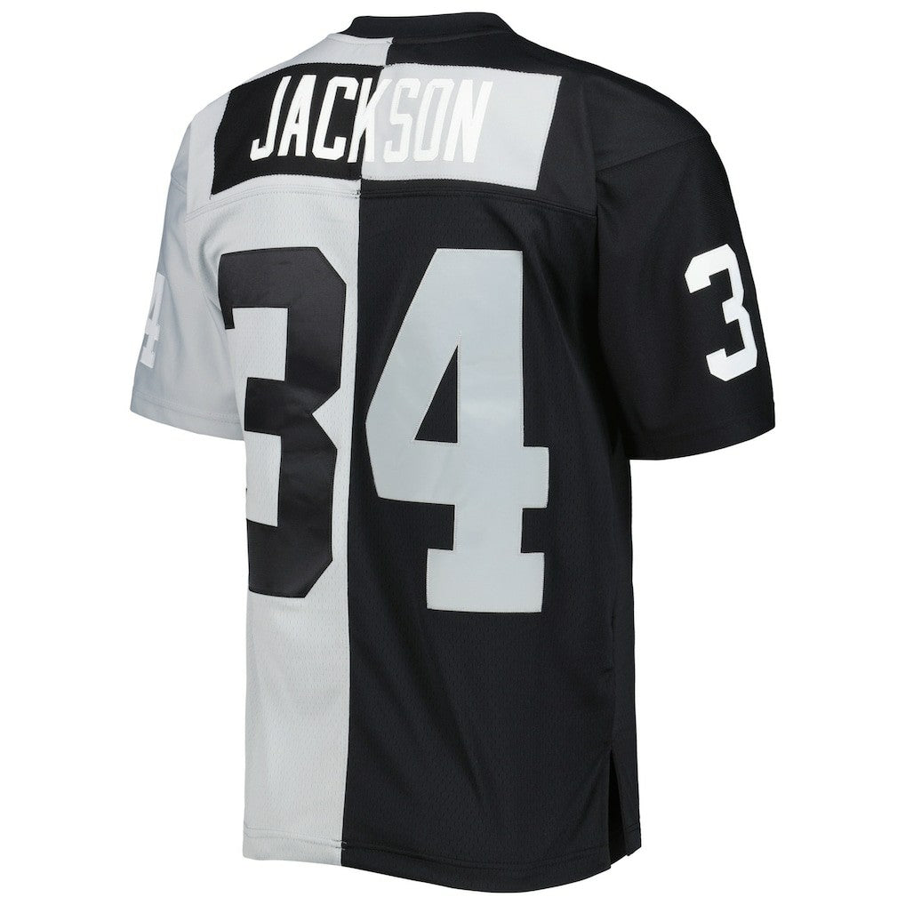 Bo Jackson Las Vegas Raiders 1988 Split Legacy Replica Jersey - Black/Silver Jerseys