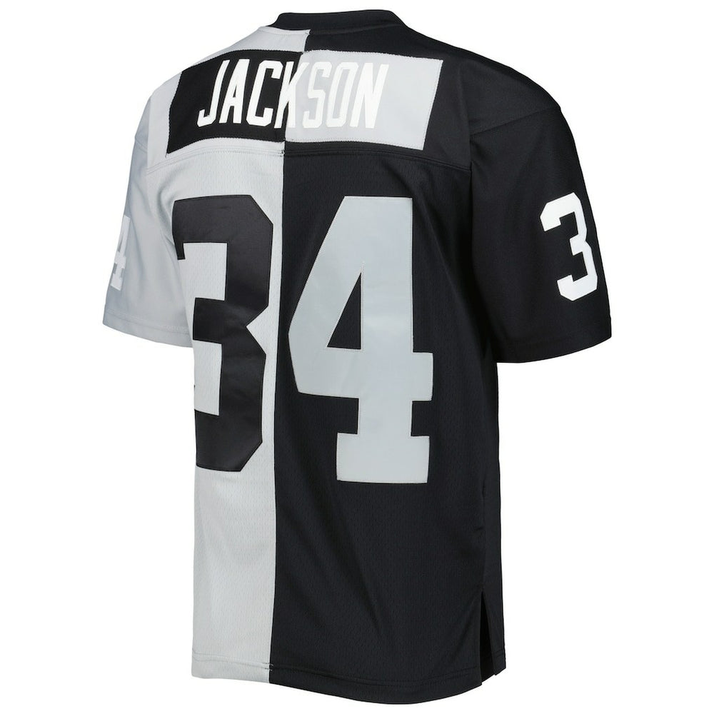 Bo Jackson Las Vegas Raiders 1988 Split Legacy Replica Jersey - Black/Silver Jerseys
