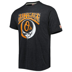 Baltimore Orioles Homage Grateful Dead Tri-Blend T-Shirt - Charcoal T-shirts