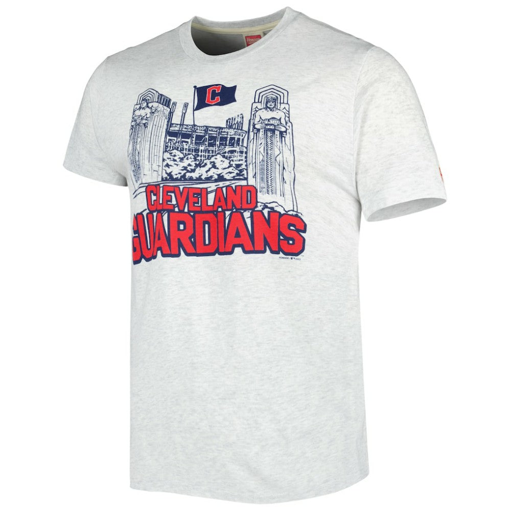 Cleveland Guardians Homage Team Hyper Local Tri-Blend T-Shirt - Ash T-shirts