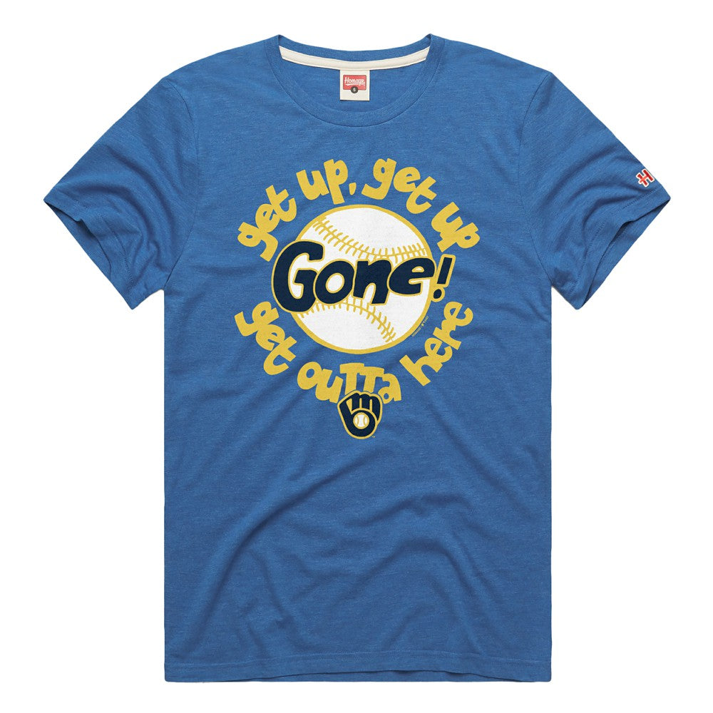 Milwaukee Brewers Homage Hyper Local Tri-Blend T-Shirt - Royal T-shirts