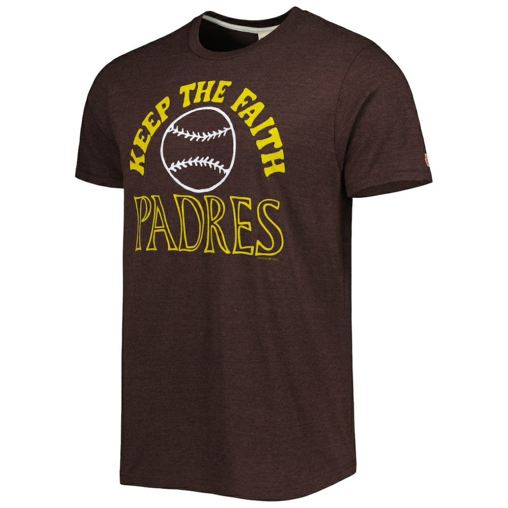 San Diego Padres Homage Hyper Local Tri-Blend T-Shirt - Brown T-shirts
