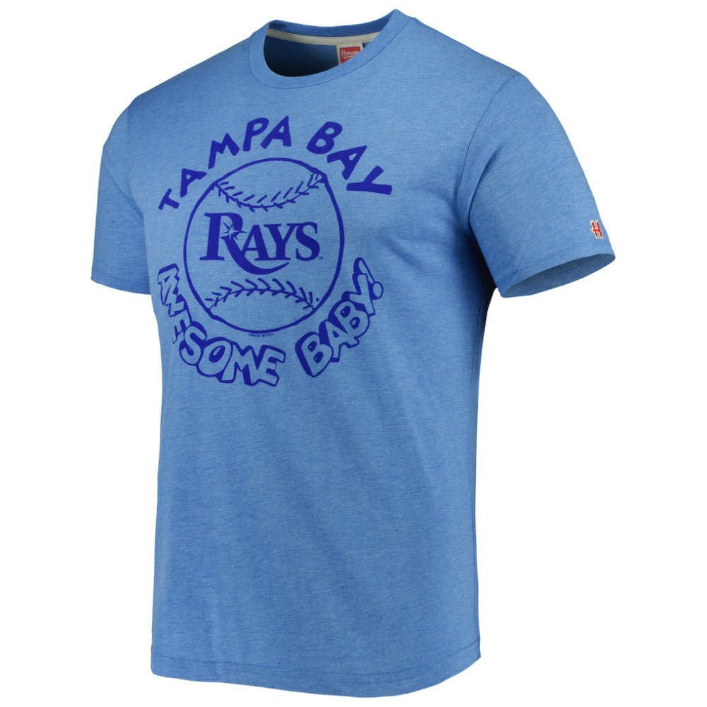 Tampa Bay Rays Homage Hyper Local Tri-Blend T-Shirt - Light Blue T-shirts