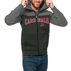 St. Louis Cardinals Antigua Wordmark Protect Full-Zip Hoodie - Steel/Charcoal Hoodies
