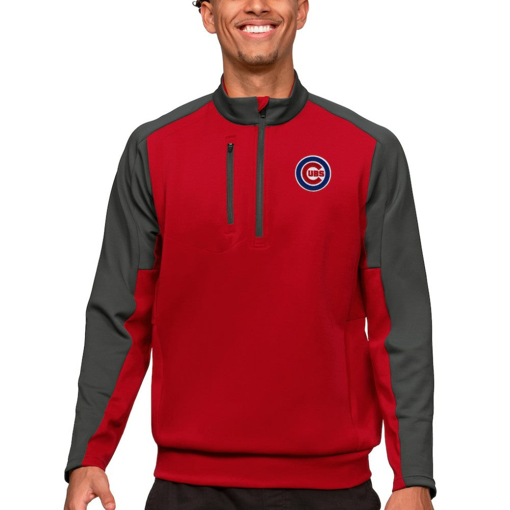 Chicago Cubs Antigua Team Quarter-Zip Pullover Top - Red Pullover