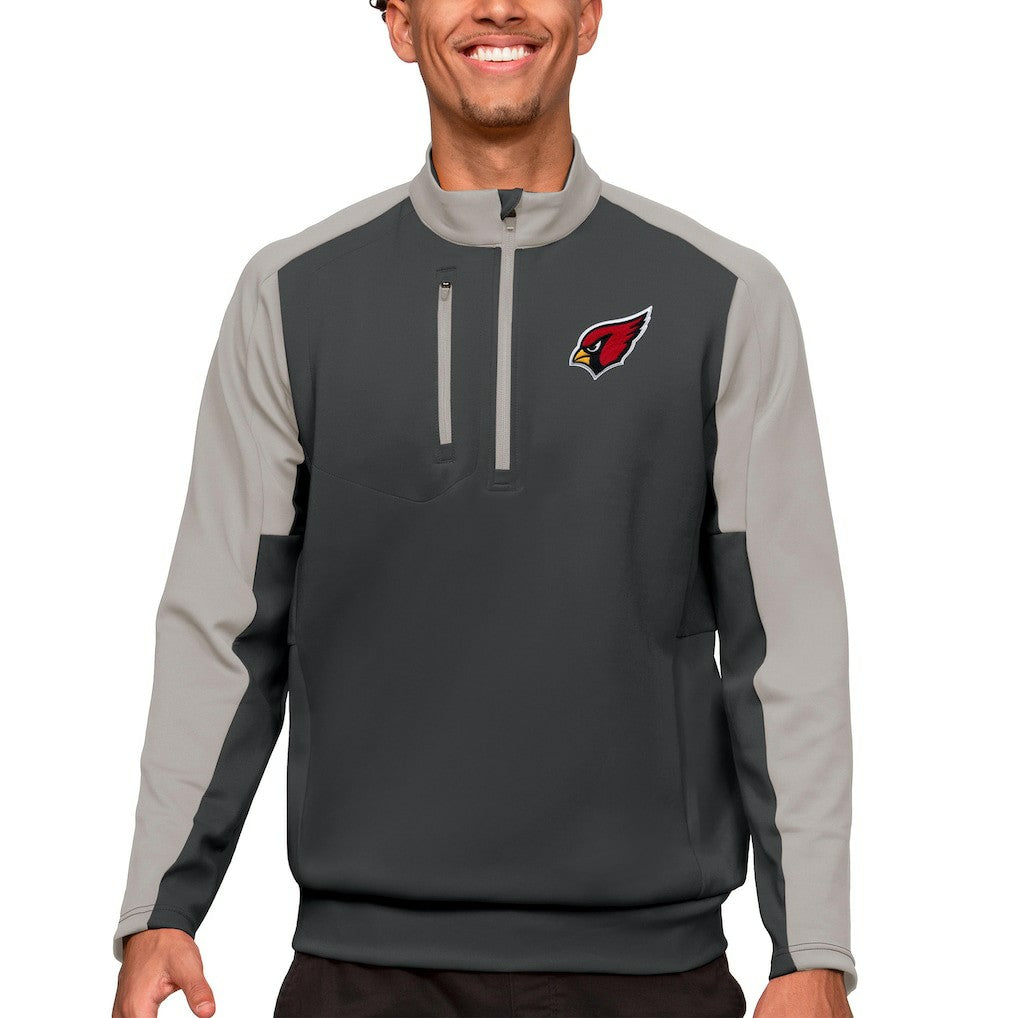 Arizona Cardinals Antigua Team Quarter-Zip Pullover Top - Charcoal Pullover