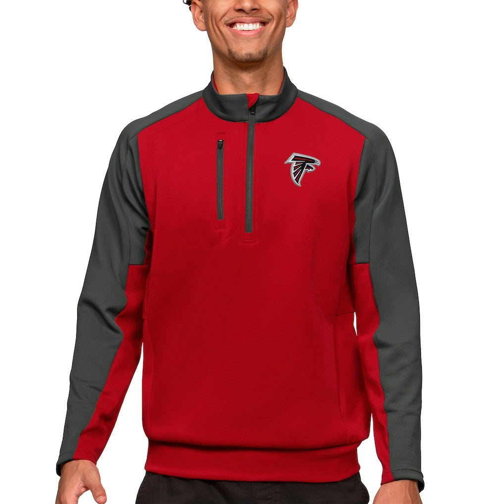 Atlanta Falcons Antigua Team Quarter-Zip Pullover Top - Red Pullover