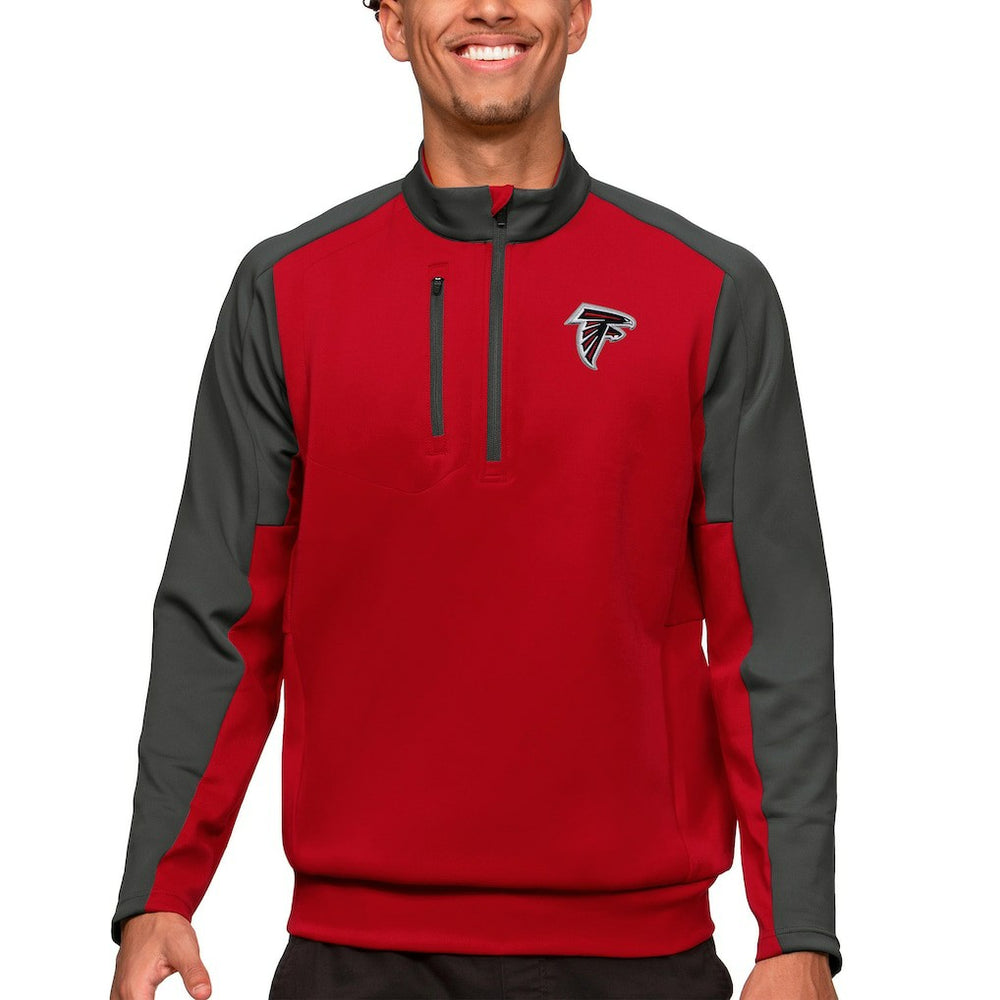 Atlanta Falcons Antigua Team Quarter-Zip Pullover Top - Red Pullover