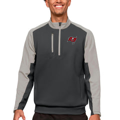 Tampa Bay Buccaneers Antigua Team Quarter-Zip Pullover Top - Charcoal Pullover