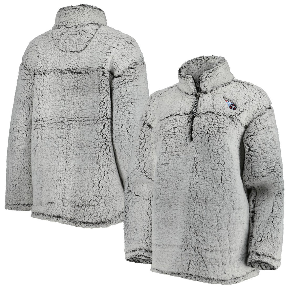 Tennessee Titans G-III 4Her by Carl Banks Women's Sherpa Quarter-Zip Jacket - Gray Jackets