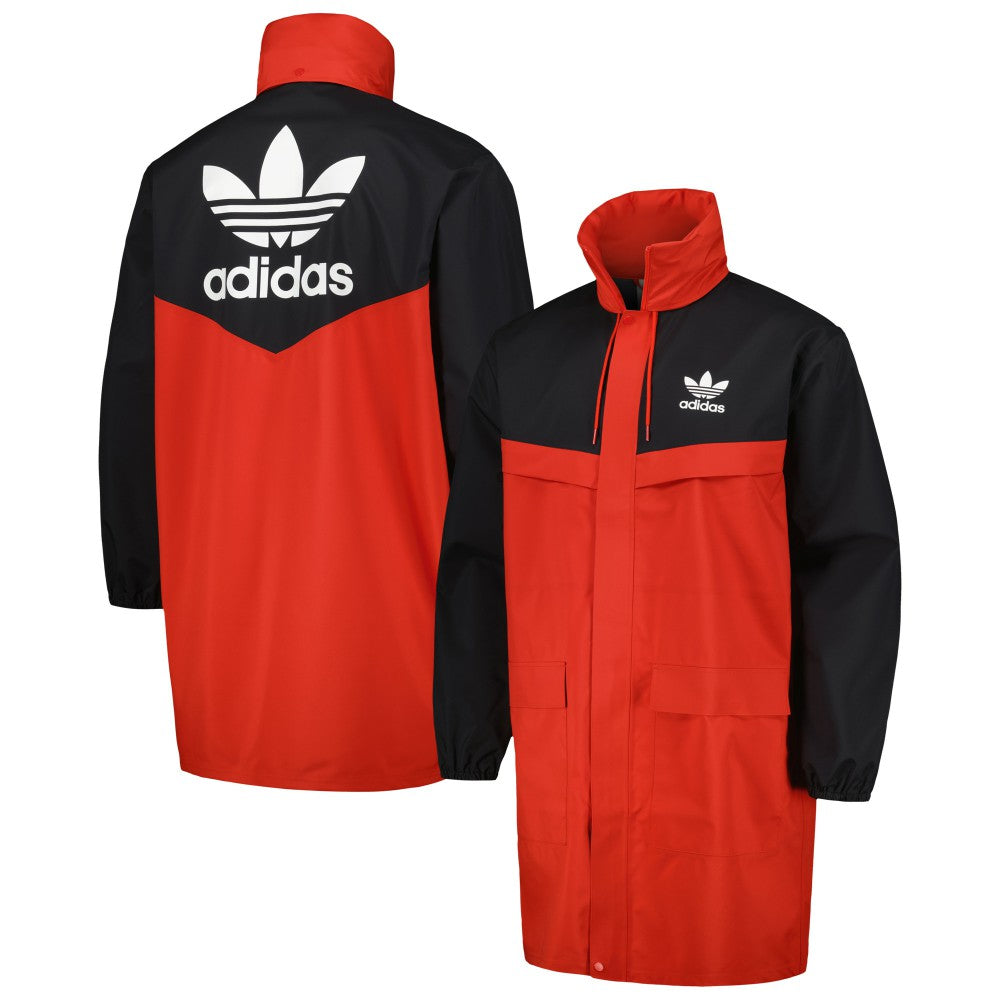 Manchester United Originals Hoodie Full-Zip Bench Jacket Red/Black - Adidas outlet