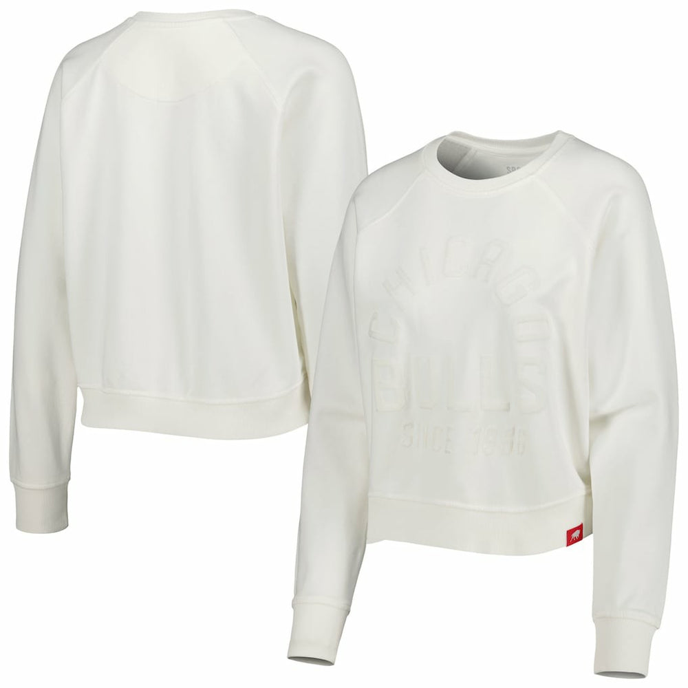 Chicago Bulls Sportiqe Women's Ashlyn Brava Raglan Pullover Sweatshirt Cream outlet