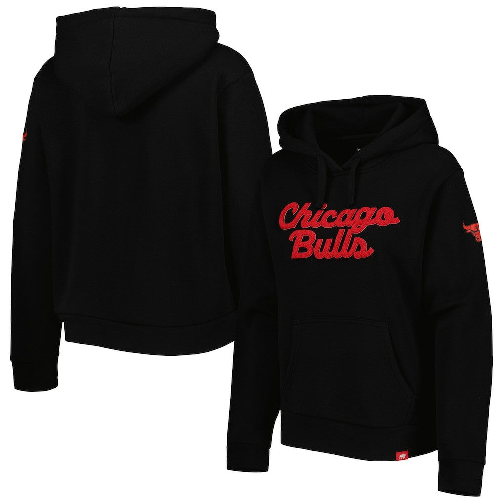 Chicago Bulls Sportiqe Women's Leona Ava Fleece Tri-Blend Pullover Hoodie Black outlet