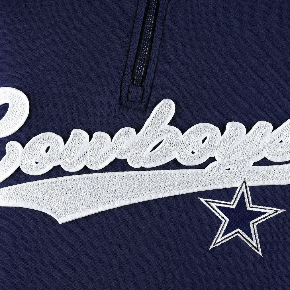 Dallas Cowboys Tommy Hilfiger Aiden Quarter-Zip Sweatshirt - Navy/Silver Sweatshirts
