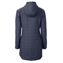 Philadelphia Phillies Cutter & Buck Women's Rainier Primaloft Eco Full-Zip Hoodie Long Coat - Heathered Navy Hoodies
