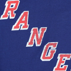 New York Rangers Profile Women's Plus Size Distressed Printed Name & Number Long Sleeve T-Shirt - Blue | US 5014727