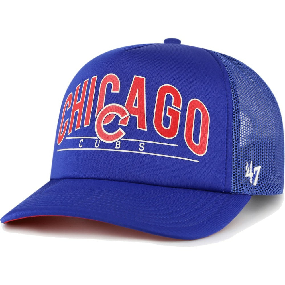 Chicago Cubs '47 Backhaul Foam Trucker Snapback Hat - Royal Hats