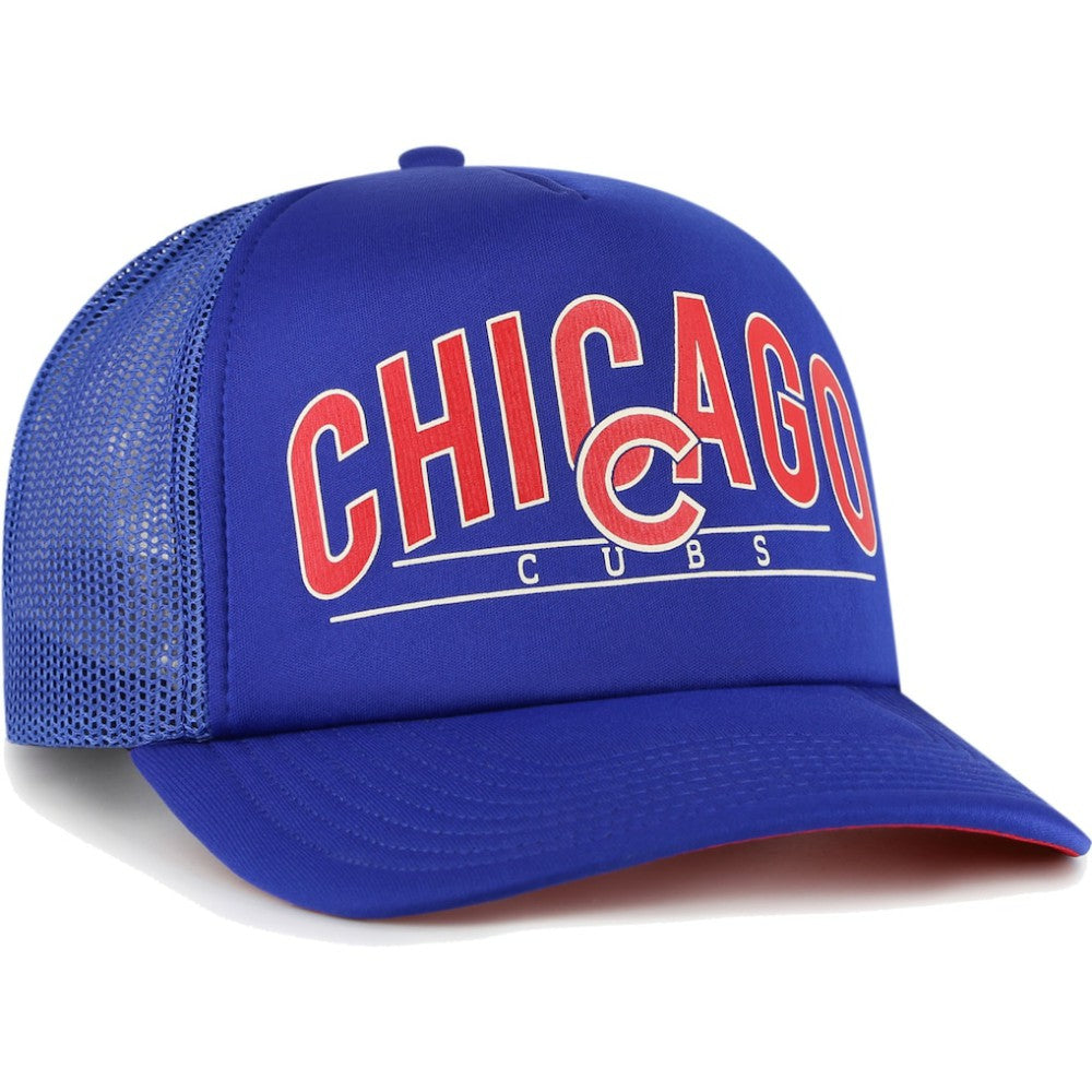 Chicago Cubs '47 Backhaul Foam Trucker Snapback Hat - Royal Hats