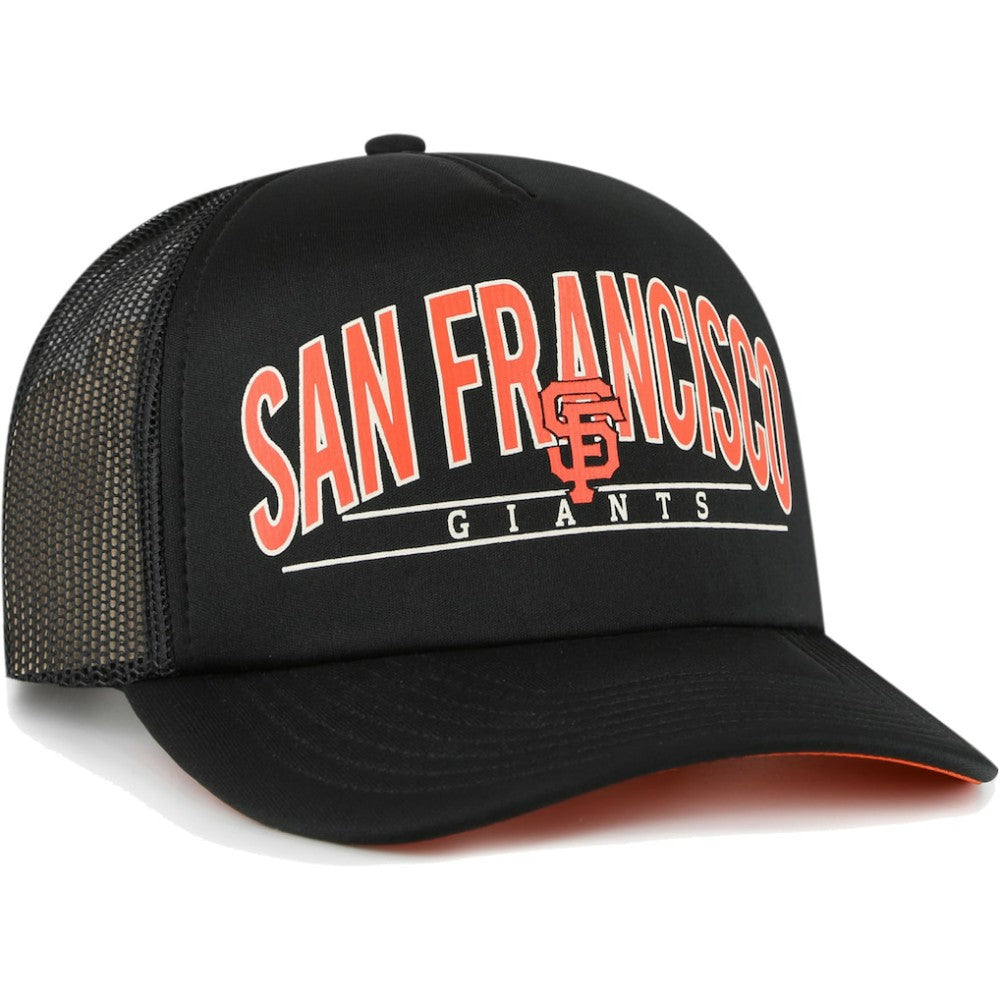 San Francisco Giants '47 Backhaul Foam Trucker Snapback Hat - Black Hats