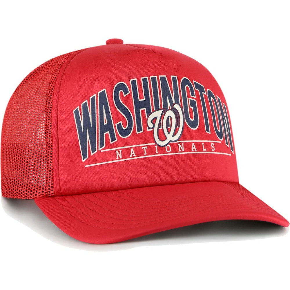 Washington Nationals '47 Backhaul Foam Trucker Snapback Hat - Red Hats